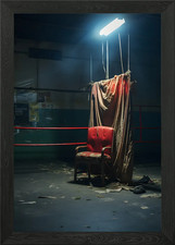 Boxring Ecke gerahmtes Wandbild Poster Leinwanddruck Bild