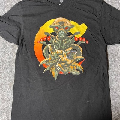 Contra Konami Video Game T-Shirt Bill Lance Red Falcon Black Shirt Size L