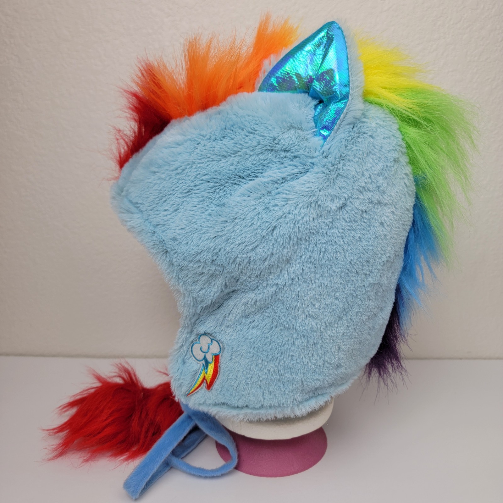 My Little Pony Winter Hat Rainbow Mohawk Unicorn Pom Pom Ears Soft Adult/Teen