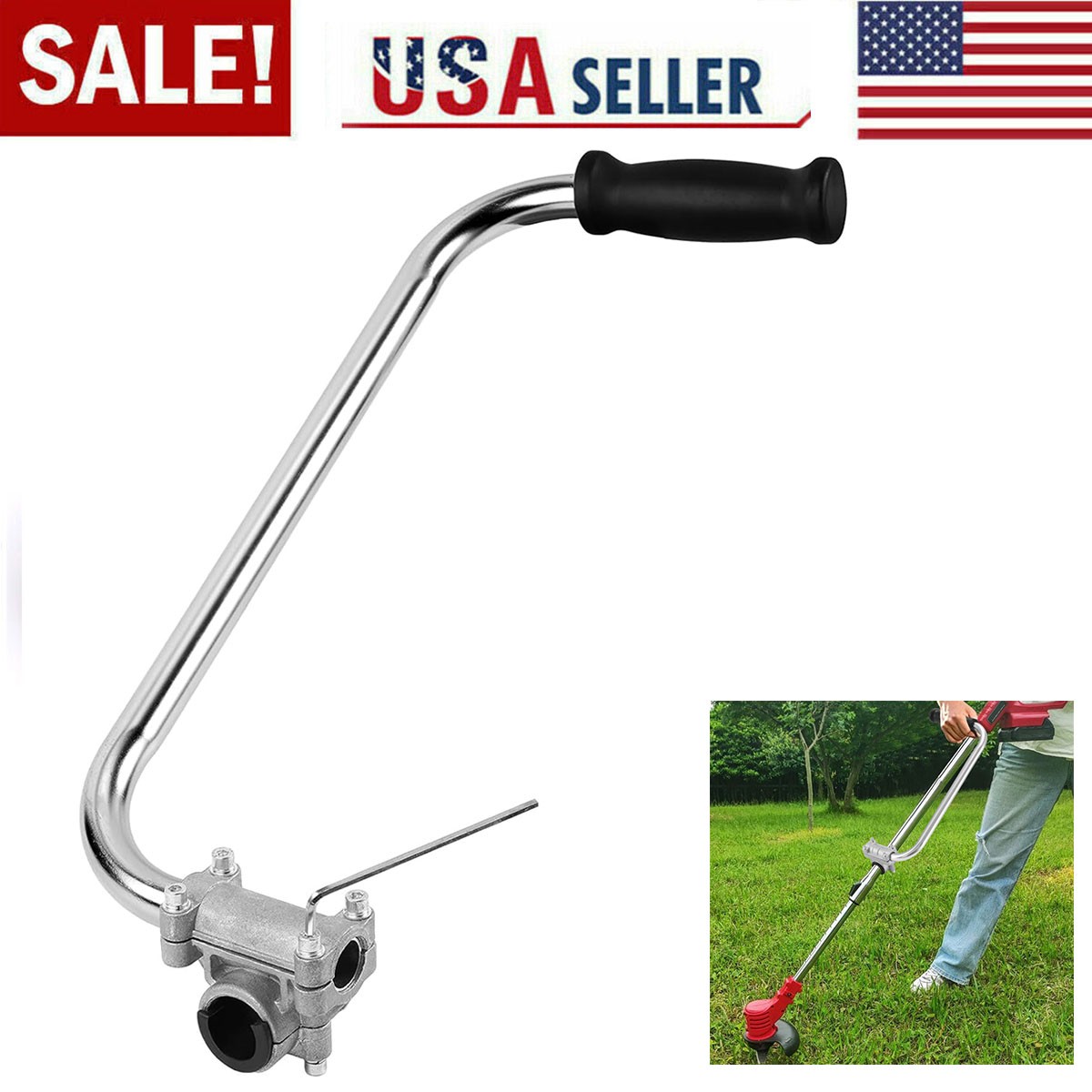 Ergonomic Trimmer Grip String Trimmers Handle Weed Eater Handle Extension Tool
