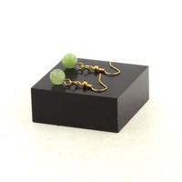 Ohrringe 1 Perle Prehnit Aus Afrika 8 Mm Aus Edelstahl Made In Germany