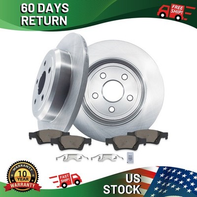 For Jeep Grand Cherokee 2011-2020 Rear Brake Disc Rotors Ceramic Brake Pads Kit