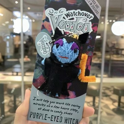 Watchover  VOODOO Collectible String Doll Keychain [ Purple-Eyed Witch ] WV202