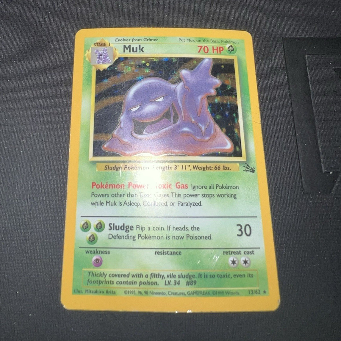 Pokemon Muk Fossil 13/62 Holo Rare Unlimited MP