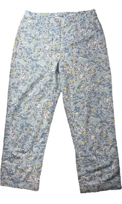 Lilly Pulitzer Blue Monkey Print Capri Pants Size 8 Tropical Preppy