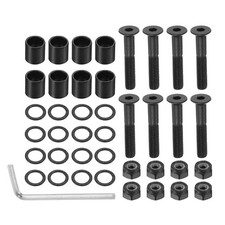 1.18" Skateboard Hardware Kit Mounting Screws Nuts Washers Bearings Black