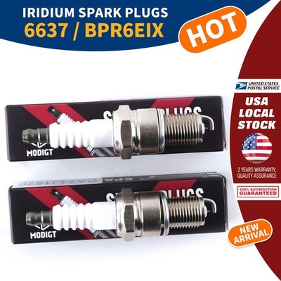 2pcs OEM Quality ridium Plug Spark Plugs 6637 BPR6EIX 6637 BPR6EIX NEW Durable