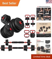 Adjustable Dumbbell, 20/30/40/60/80lbs Dumbbells Set, 4-in-1 Free Weights for...