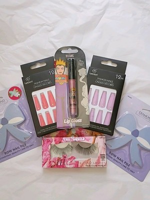 Beauty supplies, Disney Lip Gloss,  Fake Nails, files, false lashes , bundle