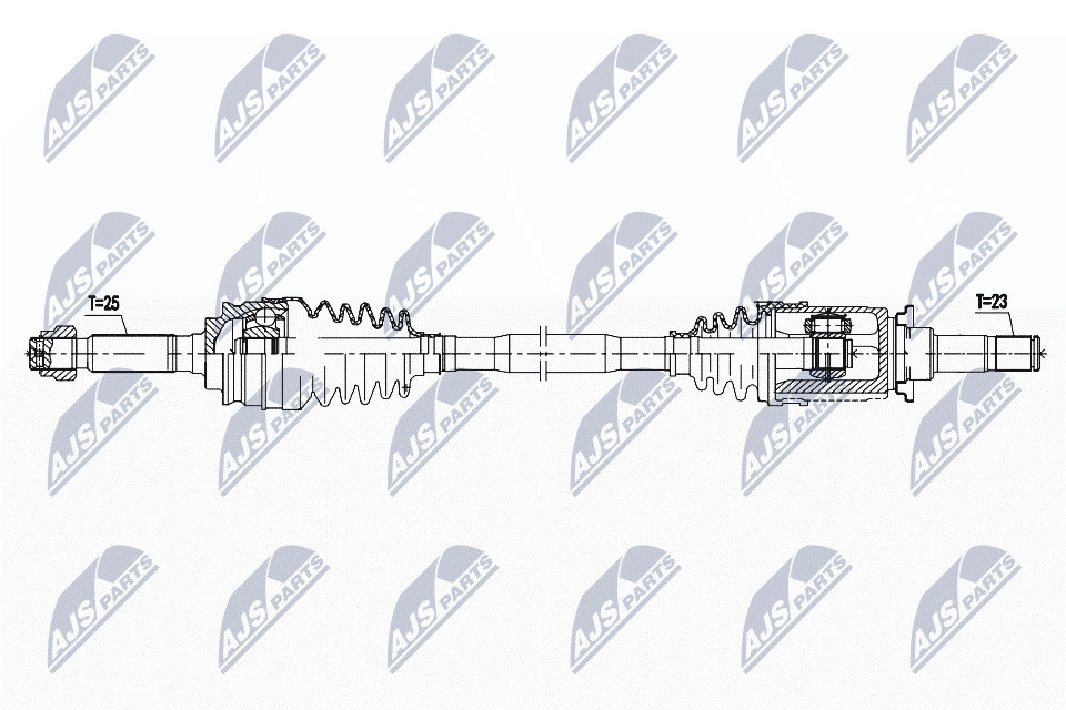 Driveshaft For Jeep Compass 2.4 4Wd 2.2Crd 4Wd 6Mt 10- Right Rear - Image 9