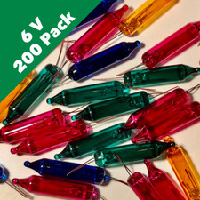 6 Volt Multi Mini Incandescent Bulbs - Bulk 200 Bulbs