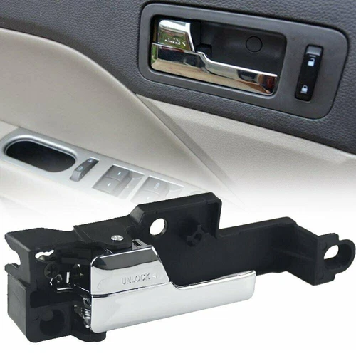 Interior Door Handle Front Left Driver Side Chrome Fit for 2006-2012 Ford Fusion - Picture 1 of 12