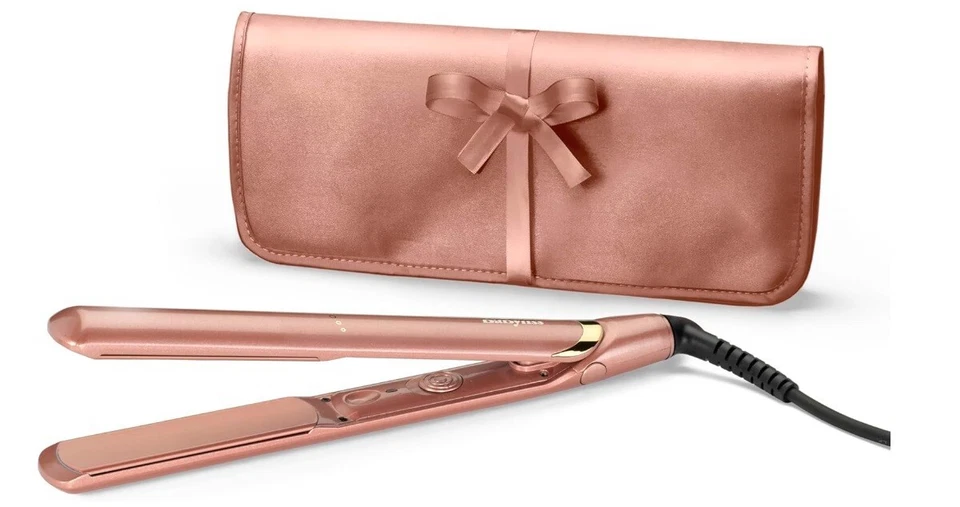 BaByliss Rose Gold Styler Hair Straighteners, Ultra-smooth ceramic plates BA2598