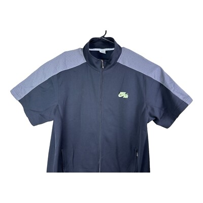 Nike Air Warmup Jacket Men XL Black Full Zip Track Short