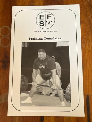 ELITE FITNESS SYSTEMS bodybuilding powerlifting booklet TRAINING TEMPLATES