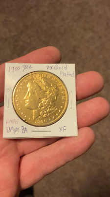 1900-O O/CC GOLD PLATED VAM 7A Morgan Silver Dollar $1 Rare Key