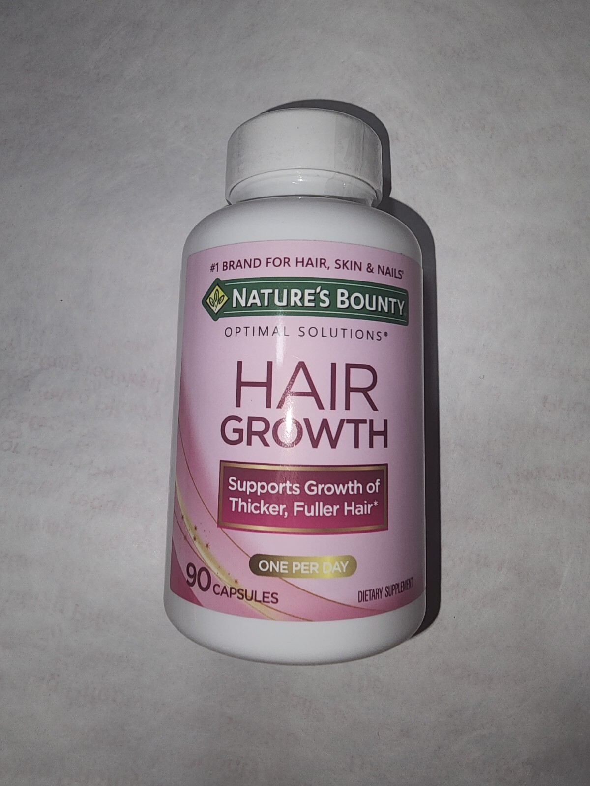 Nature's Bounty Optimal Solutions Hair Growth,Support Thicker, 90 ct Exp: 11/26