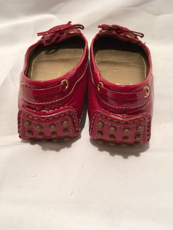 EL ZAPATO DE COCHE ORIGINAL DAMAS CHAROL ROJO SIN USAR, EN CAJA EXCELENTE ESTADO TALLA 6?? Foto 3 de 4