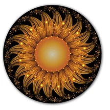 DJ Sunflower #1 Helianthus 7" inch Slipmat Portablism Turntable Slip Mat DJ x1