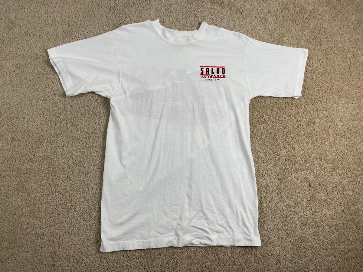 Vintage Screen Stars T-Shirt Medium Single Stitch 1936 Salvo Auto Parts  White