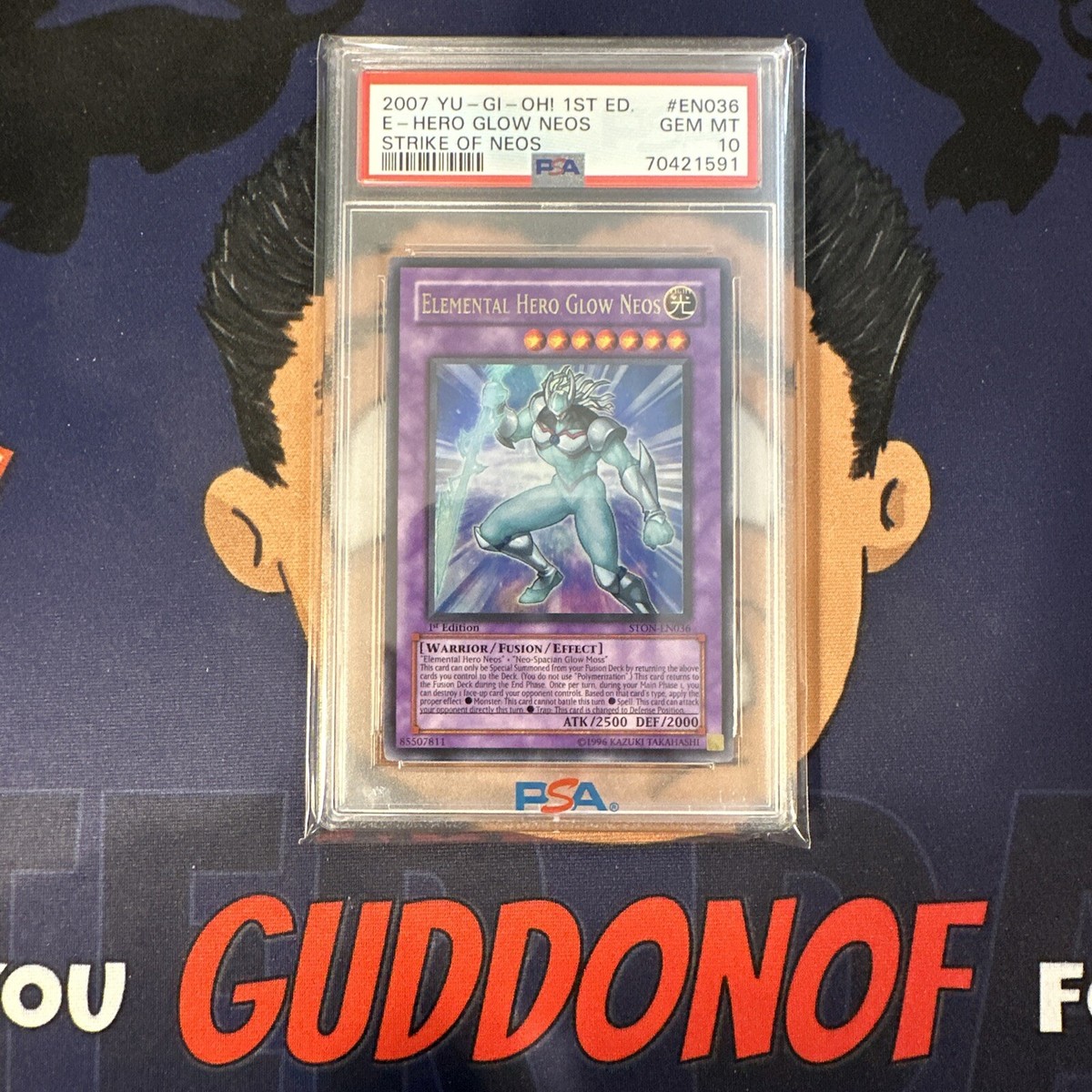 ?PSA 10 GEM MINT 2007 YU-GI-Oh! STON ELEMENTAL HERO GLOW NEOS 