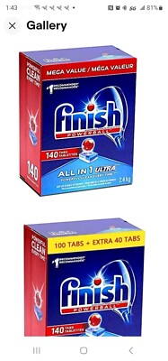 Finish Powerball Automatic Dishwasher Detergent, All in 1 Ultra Powerful Clea...
