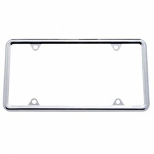 Chrome Metal Vintage Vanity License Plate Tag Frame Logo Holder Accent Surround Chrome Metal Vintage Vanity License Plate Tag Frame Logo Holder Accent Surround
