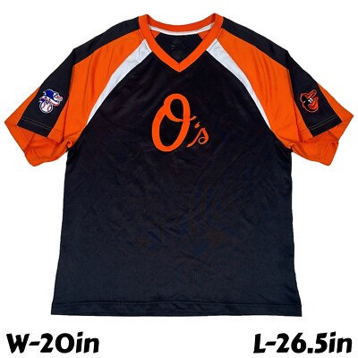 VTG Y2K Baltimore Orioles Pullover Jersey V-Neck Athletic Shirt AL Patch Logos M