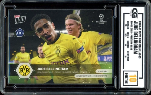 2021 Topps Now UEFA Soccer #065 Jude Bellingham ROOKIE Haaland ~ CG 10 PRISTINE