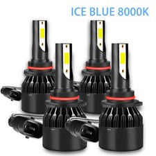 4x 9005 9006 Combo Led Headlight High Low Beam Bulbs 6000k Cool White8000k Blue