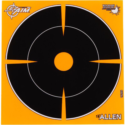 EzAim Splash Bullseye Adhesive Targets with Crosshair Recticle
