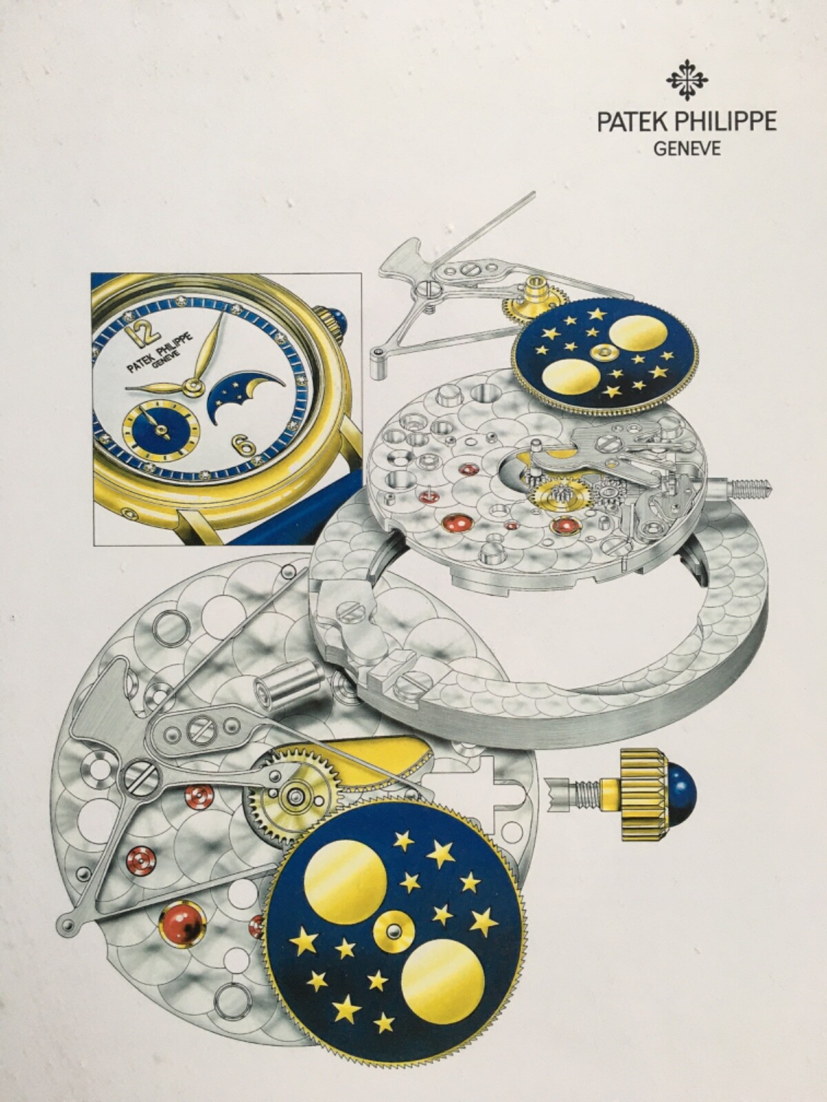 Set of vintage Patek Philippe very rare technical prints image 3