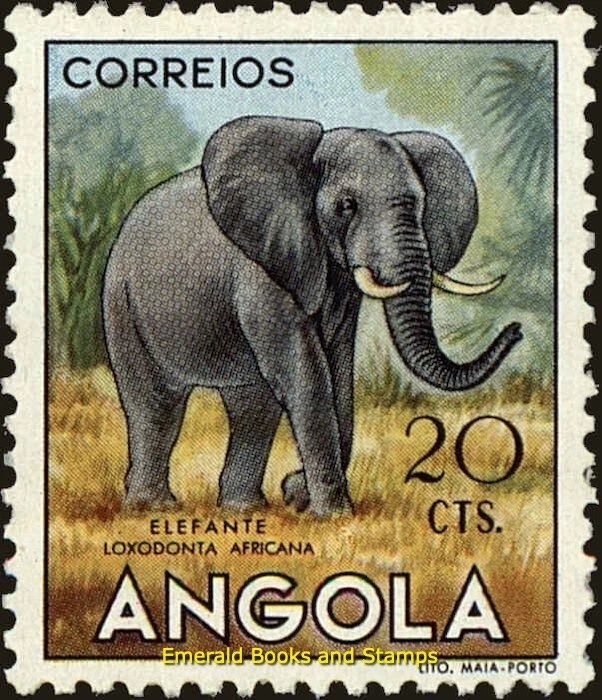 EBS Angola 1953 - Animals - Leopard - Elephant - Antelope - AO 368-370 - MNG (*) - Image 4 of 4