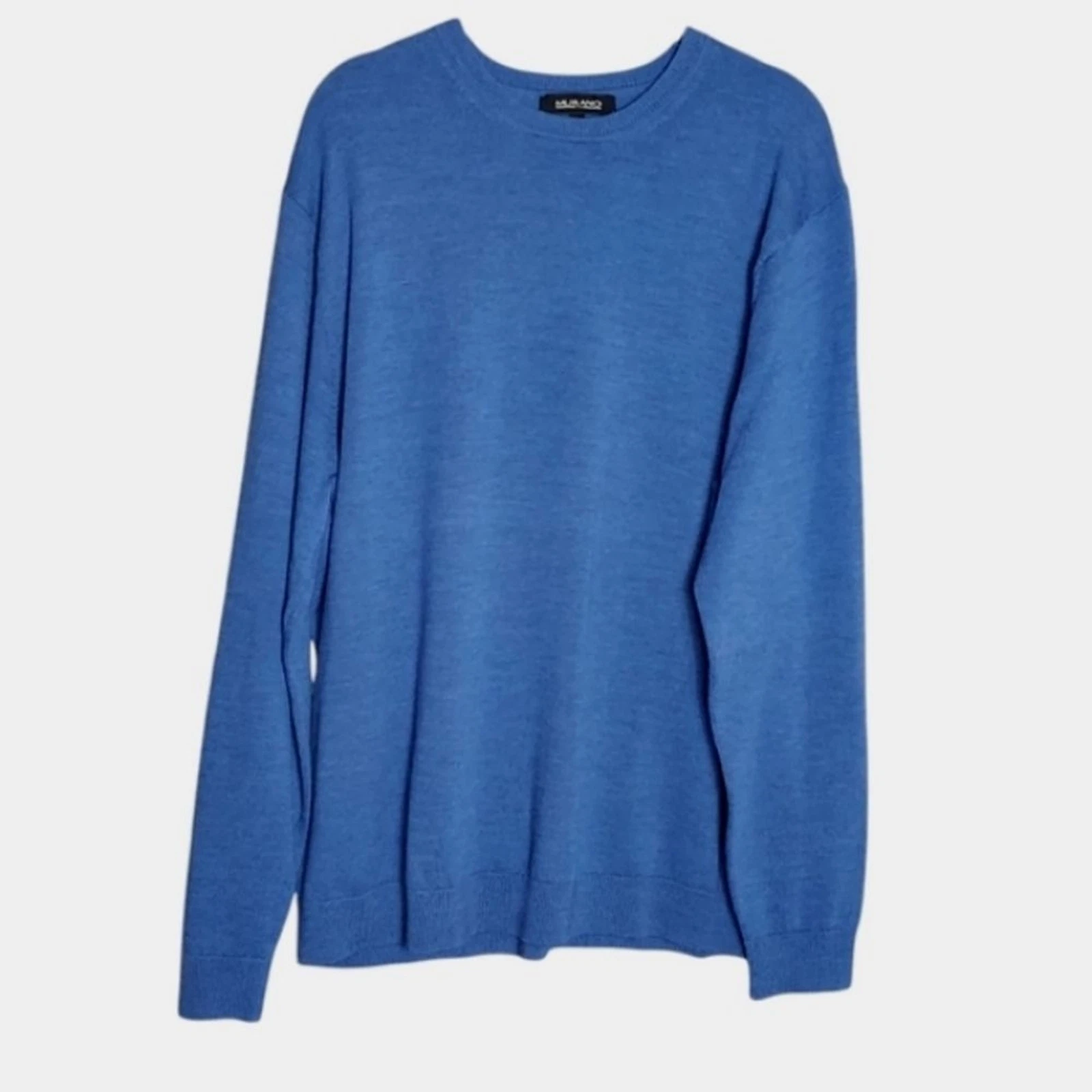 Murano Men XL Made In Australia 100% Merino Wool Blue Crewneck Pullover