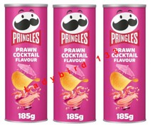Pringles Prawn Cocktail Flavour Sharing Crisps 185g – 3 Tubes