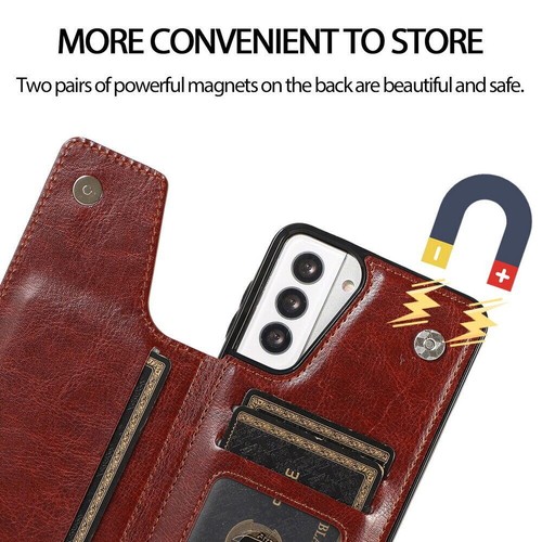 Leather Wallet Stand Phone Case For Samsung S20 S21 S22 S23 Ultra Note 20 - Picture 17 of 81