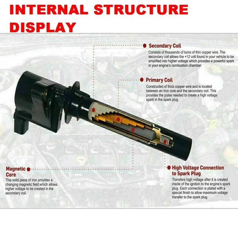 Juego de 6 bobinas de encendido DG500 para Ford Escape Mazda Tribute 2001-2008 3,0 L FD502 Foto 4 de 4