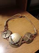 Hammered Metal Beaded Rope Belt Size Small S