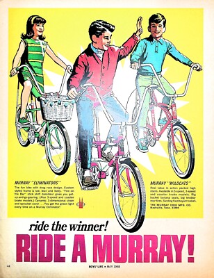 Original 1968 Murray Bicycle Ad: Ride the winner, Eliminators