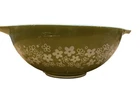 Vintage Pyrex 444 Spring Blossom Crazy Daisy Cinderella 4 QT Green Mixing Bowl