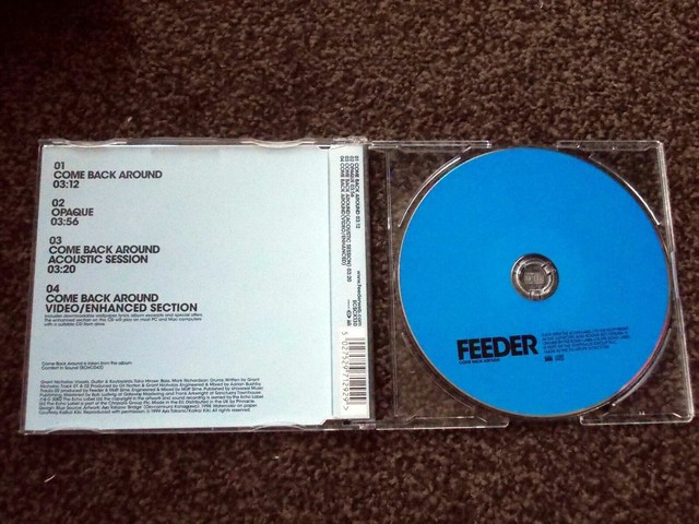 Feeder Come Back Around Rare Cd Single 4 Tracks Video Enhanced