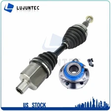 Front Left Side Wheel Hub Bearing & CV Axle Shaft Fits Buick CadIilac w/ ABS