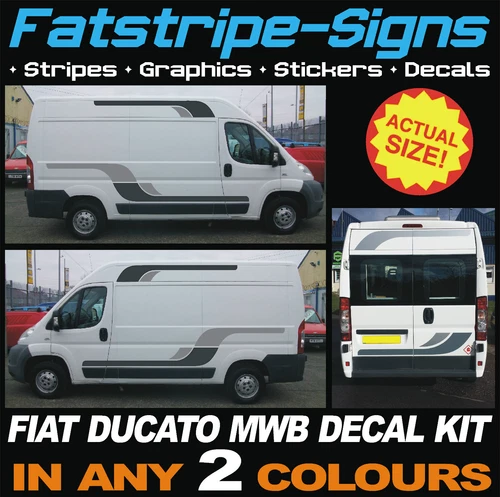 to fit FIAT DUCATO MWB MOTORHOME VINYL GRAPHICS STICKERS DECALS CAMPER VAN