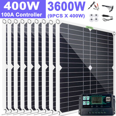 3600 Watts Solar Panel Kit 100A 12V Battery Charger with Controller Caravan Boat