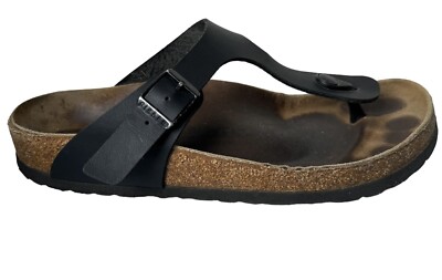 Birkenstock Sandals Mens size 40 Black Gizeh Slip On Buckle  display picture 1