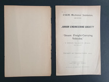 GWR Mech Inst. Nr. 51 Dampfgüterfahrzeuge von V Bayley, 1905 Pamplet