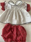 Vintage 1985 Coleco Cabbage Patch Kids / Doll Red & White Dress Match Bloomers