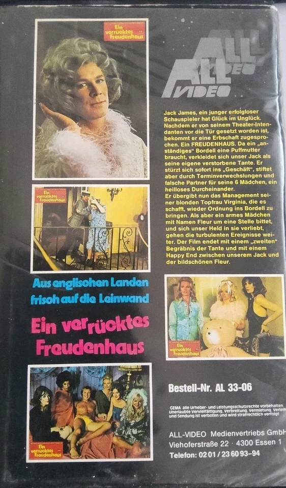 VHS Ein verrücktes Freudenhaus(1973)FSK 18 Komödie mit Mark Jones & Maggi Burton - Bild 2 von 4