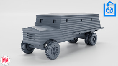 Typ 3 Bison Mobile Pillbox Fahrzeugmodell 3D Druck mehrere Maßstäbe 1:35-1:16