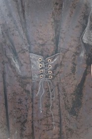 Vtg Anne Larochelle Velvet Gothic Corset Style Milkmaid Top Size 14 NO US TARIFF